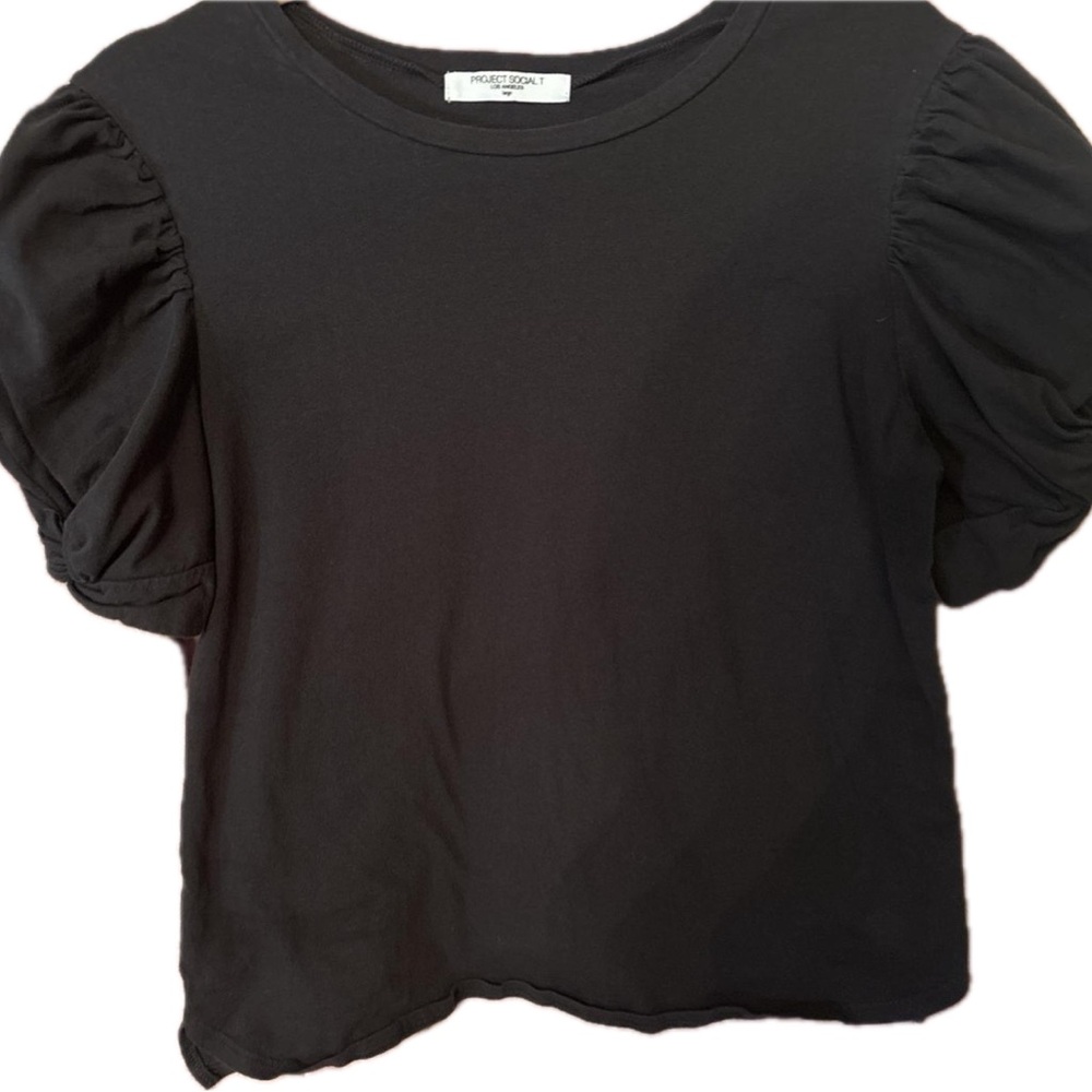 Project Social T Black Crewneck Tee
